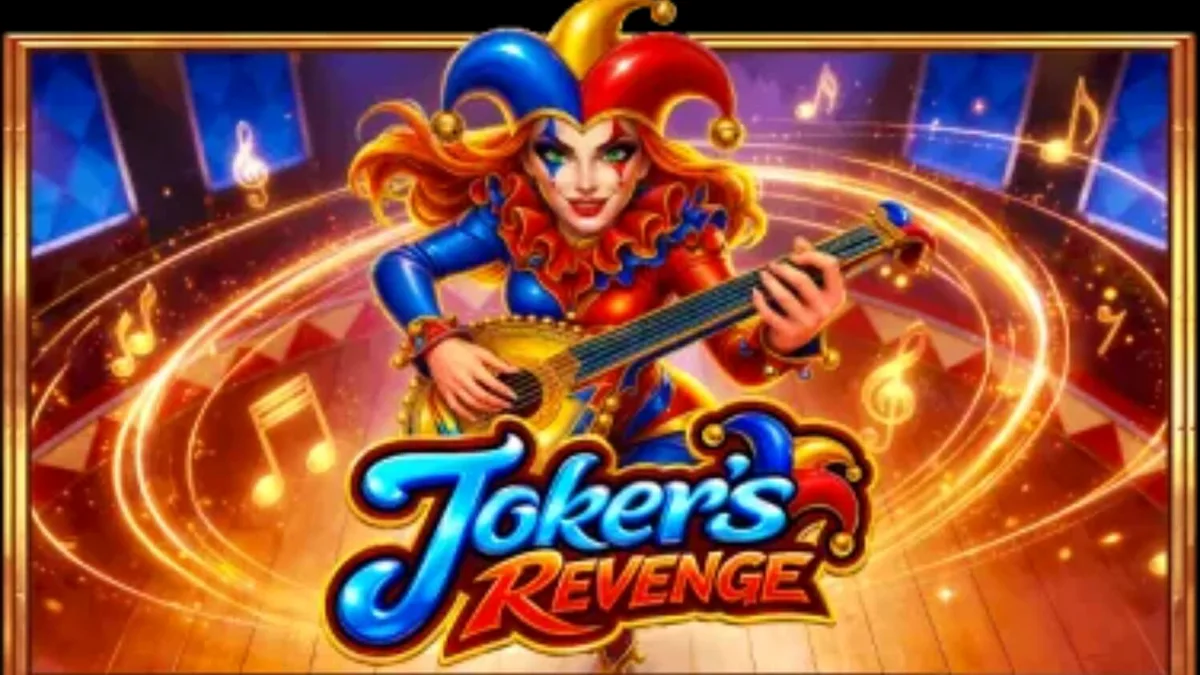 Interface do jogo Joker's Revenge em um dispositivo móvel mostrando os símbolos coloridos.